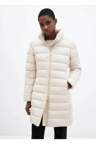 Tüy dolgulu su geçirmez anorak-Bej - MANGO