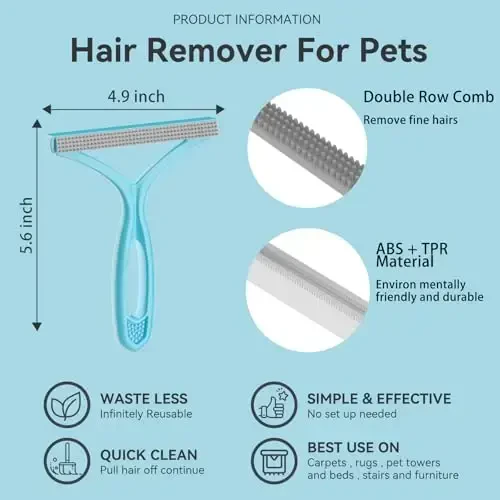 Lint Remover 3-Pack,Lint Shaver Cleaner Pro,Carpet Rake,Lint Brush,Fur Removal Tool,Portable Carpet Scraper,Clothes,Car Mats,Couch,Pet Bed,Furniture - 3