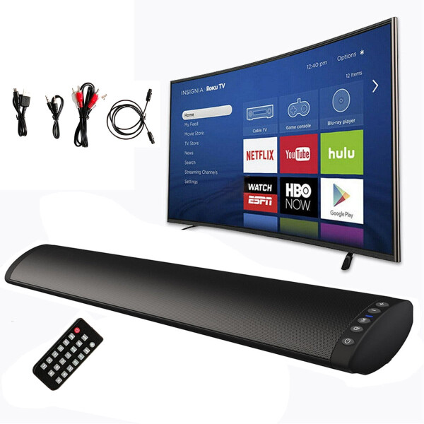 TV Ovoz Panellari, Soundbar Simsiz Bluetooth Dinamik Subwoofer Bass 3D Surround Tovush Tizimi, 22 dyuym - 1