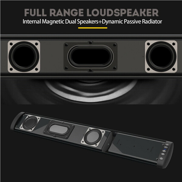 TV Ses Çubukları, Soundbar Kablosuz Bluetooth Hoparlör Subwoofer Bas 3D Surround Ses Sistemi, 22 inç - 4