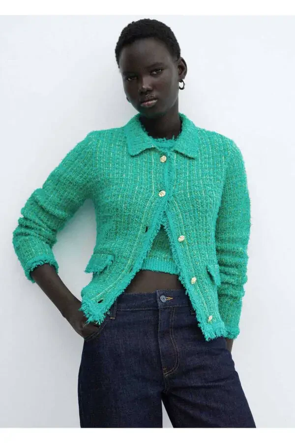 Tviddan yasalgan polo yoqali jiletka - 1