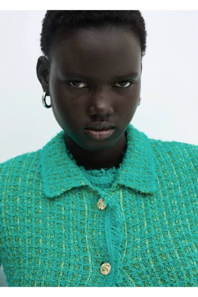 Tviddan yasalgan polo yoqali jiletka - 5