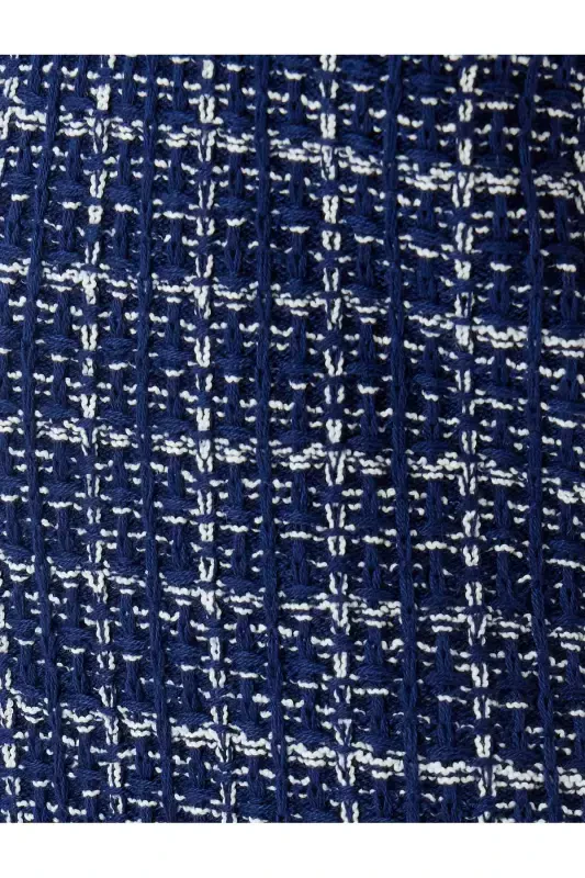 Твидовое Мини Платье Жилет Без Рукавов С Бахромой Отделка Аппликацией - 6