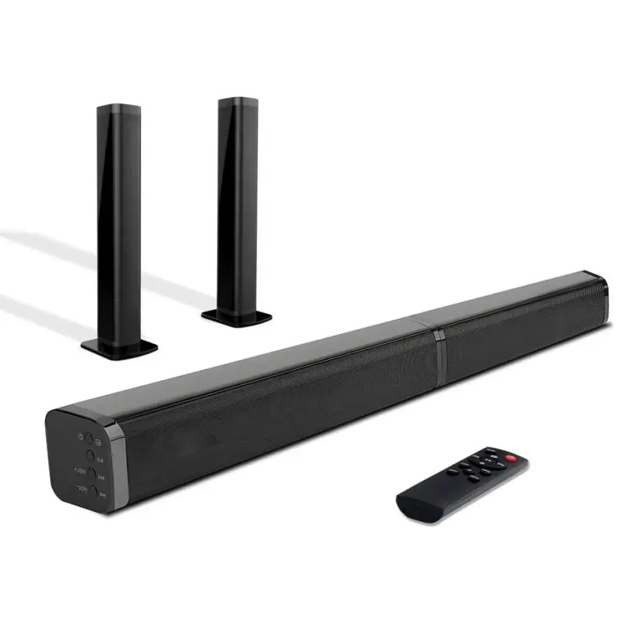 2 in 1 Separable Sound Bars for TV, Bluetooth 5.0 Surround Sound System for TV Wireless Connect, 37 Inch Soundbar for Home Theater, ARC/Optical/USB Cables & Remote TV Speakers, Wall Mountable - 9