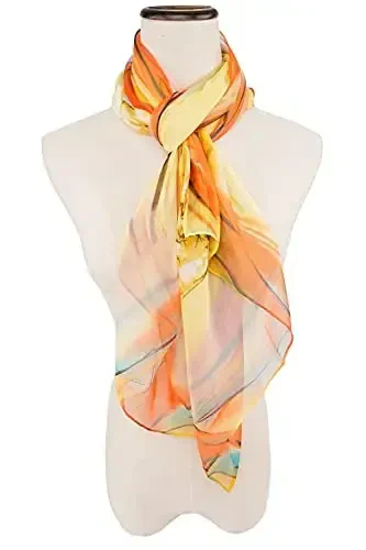 YOUR SMILE Ladies/Women's Lightweight Floral Print/Solid Color mixture Shawl Scarf For Spring Summer season - 3
