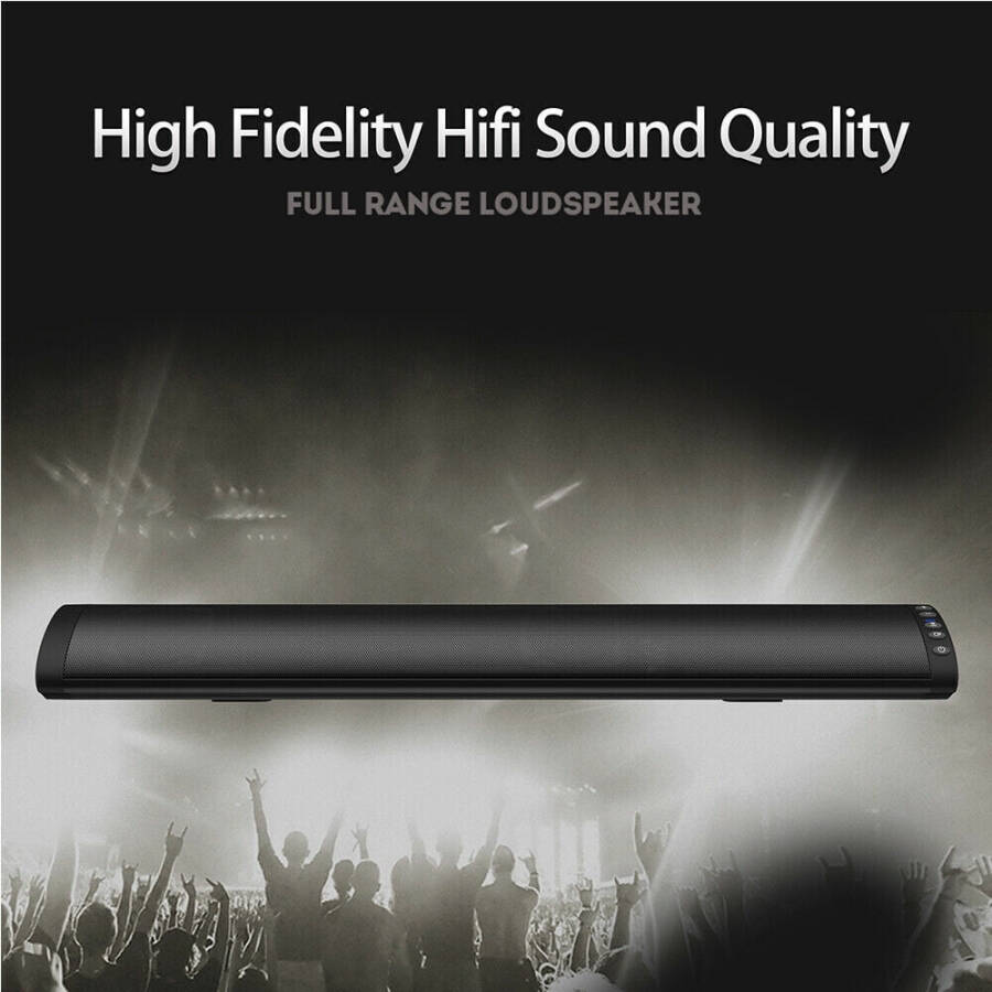 TV/PC/Projektör İçin Ses Çubukları, 3D Stereo Surround Sesli Kablolu ve Kablosuz Ev Sineması TV Hoparlör Çubuğu, Dahili Subwoofer, HD Aramalar İçin Gürültü Engellemeli Mikrofonlu Ses Çubuğu - 2