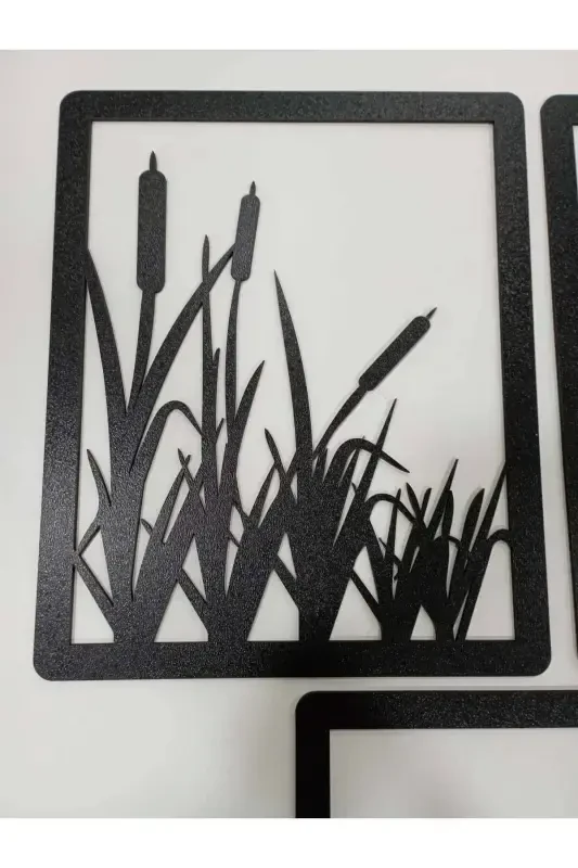 Tvs 3 dona lazer bilan kesilgan dekorativ yog'och qamishli stol bezaklari - 3