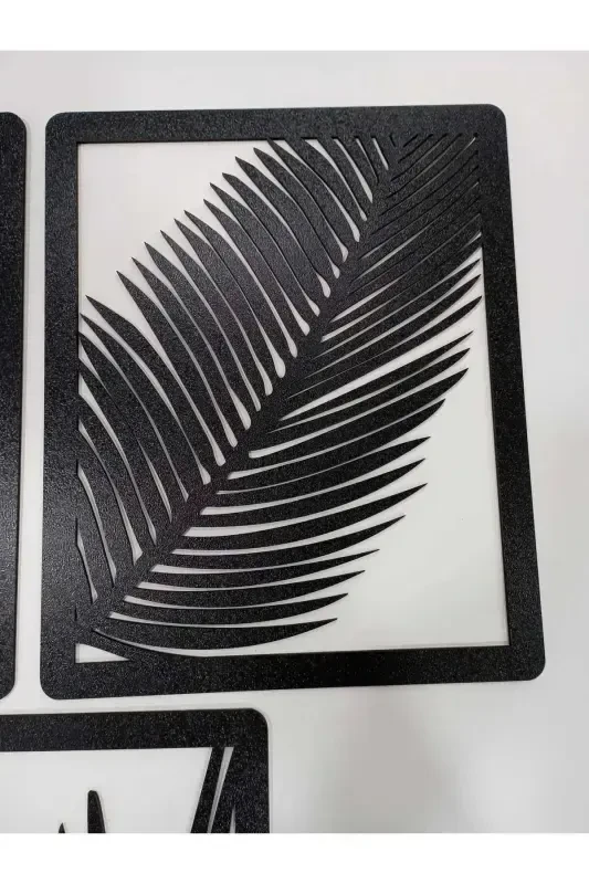 Tvs 3 dona lazer bilan kesilgan dekorativ yog'och qamishli stol bezaklari - 4