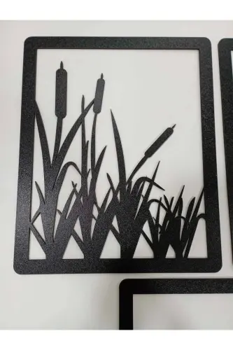 Tvs 3-Piece Laser Cut Decorative Wooden Reed Table Decor Ornament - 3