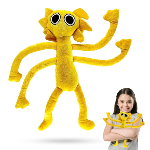 TwCare Rainbow Friends Yellow Plush Toy, Soft Stuffed Animal Monsters Doors Plush Doll Toys, Wiki Plushies Toys Gifts for Kids Adults Birthday Thanksgiving Christmas Horror Game Party Favors Fans - 5