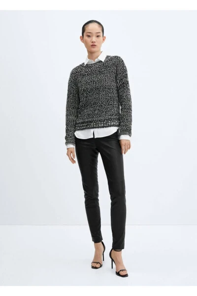 Tweed Crew Neck Sweater - MANGO (1)