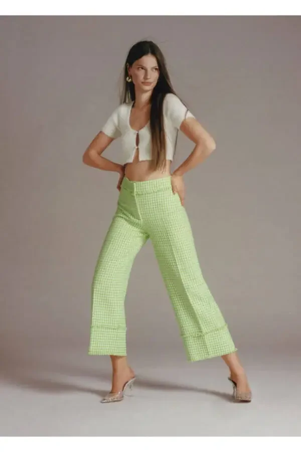 Tweed Culotte Trousers - 7