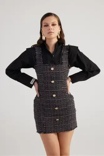 Tweed Dress Black - 1