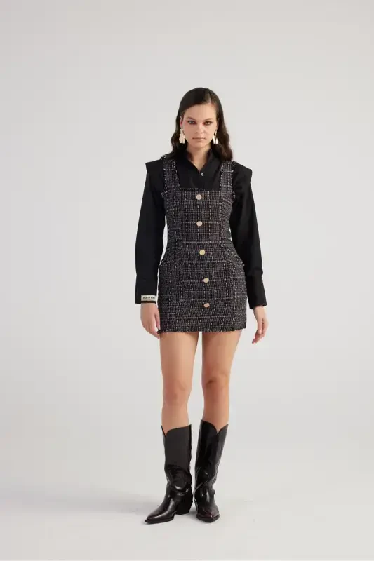Tweed Dress Black - 2