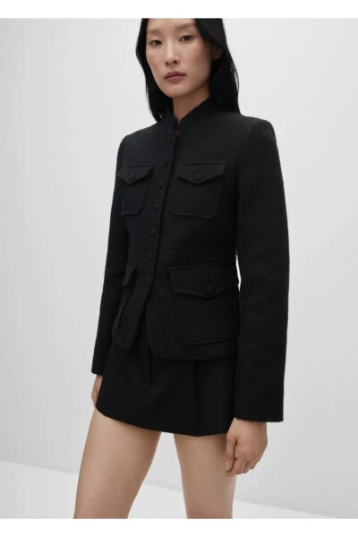 Tweed jacket with pockets - MANGO