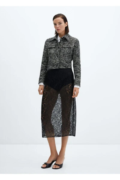 Tweed Jacket with Shirt Collar - MANGO (1)