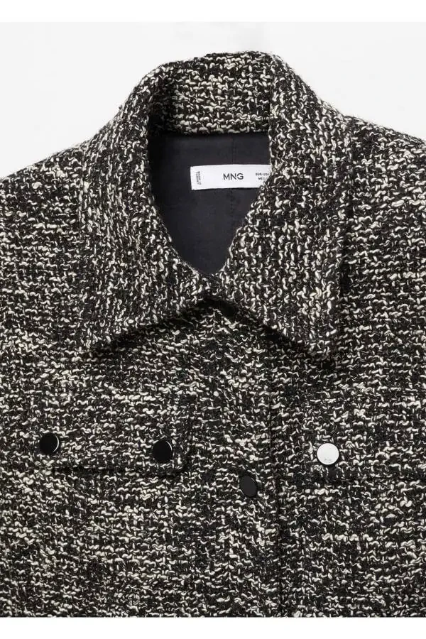 Tweed Jacket with Shirt Collar - 6