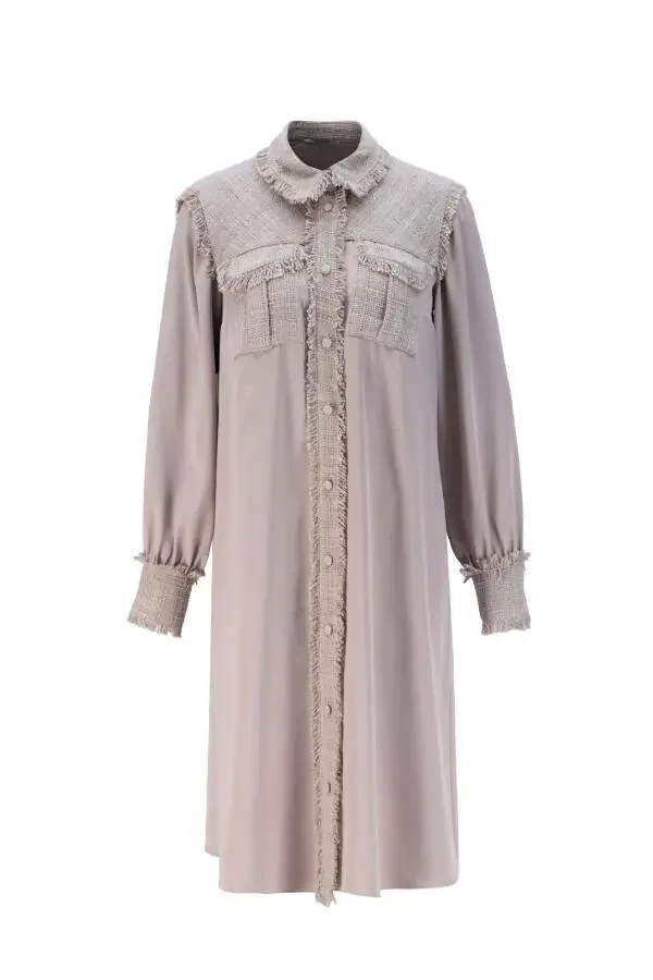 Tweed Mix Tunic 24k4400 Mink - 6