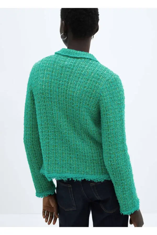 Tweed polo cardigan - 4