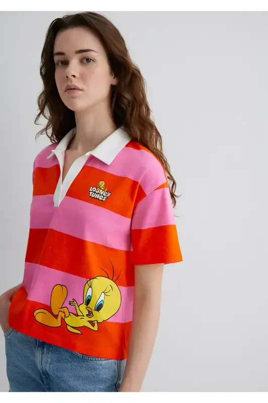 Tweety Print Orange T-Shirt Regular Fit / Normal - 3