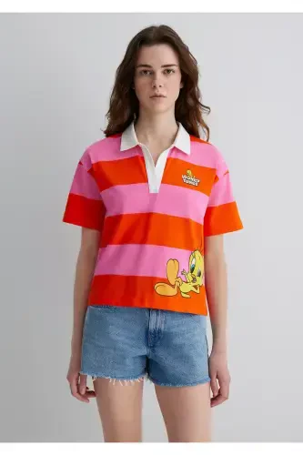 Tweety Print Orange T-Shirt Regular Fit / Normal - 4