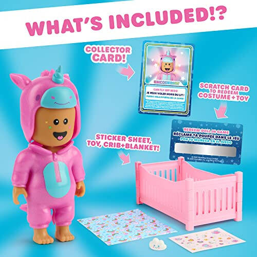 Twilight Daycare Collectible Baby Dolls - Deluxe Unicorn Baby Pack Includes Metaverse Doll, Crib, Blanket, and Extra Toy - Redeem Virtual Items in Online Game - 4