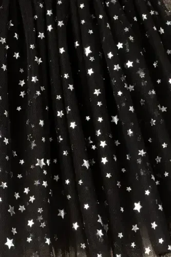Twinkle Star Detailed Lined Tutu Skirt (April 23 - Republic Day)-Black - BANAMIO (1)