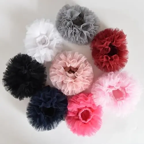 TWINKLING AT DOWN Girls Ruffle Socks Fluffy Ruffle Princess Dress Socks Newborn/Infant/Toddler/Girls - 6