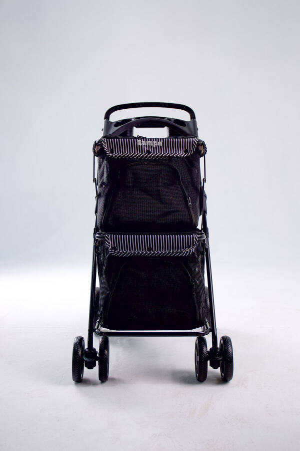 Twins Pet Stroller 51*85*100 Cm Black - 16