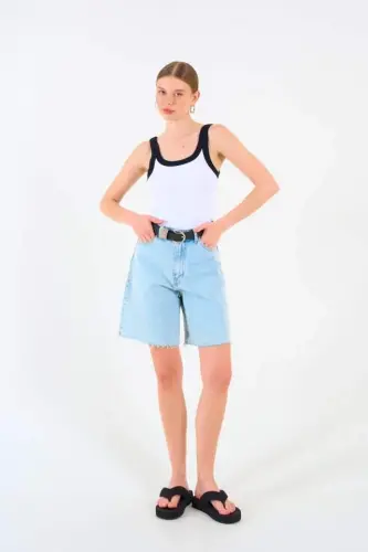 Two-Color Tank Top - White-Black - BÜYÜKBEDENIZ (1)