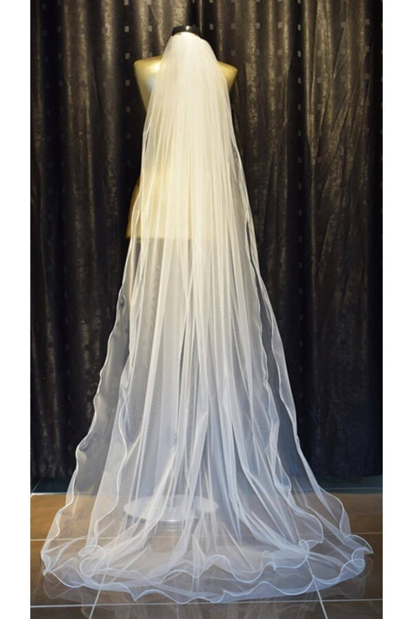 Two-Layer Long Wedding Veil and Bridal Veil with Comb 230 Cm 1st Quality Silk Dream Tulle - 58