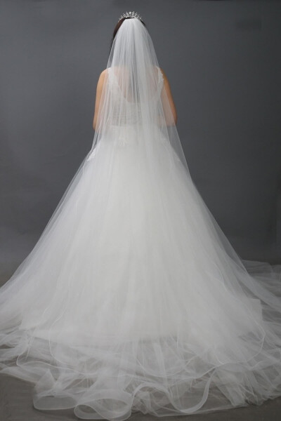 Two-Layer Long Wedding Veil and Bridal Veil with Comb 230 Cm 1st Quality Silk Dream Tulle - 61