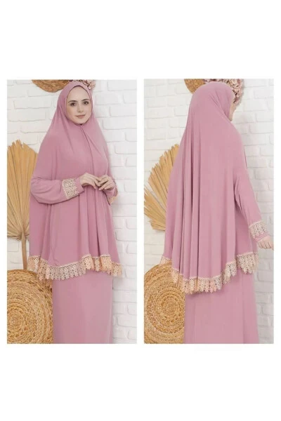 Two-Piece Abaya with Headscarf - Modazone