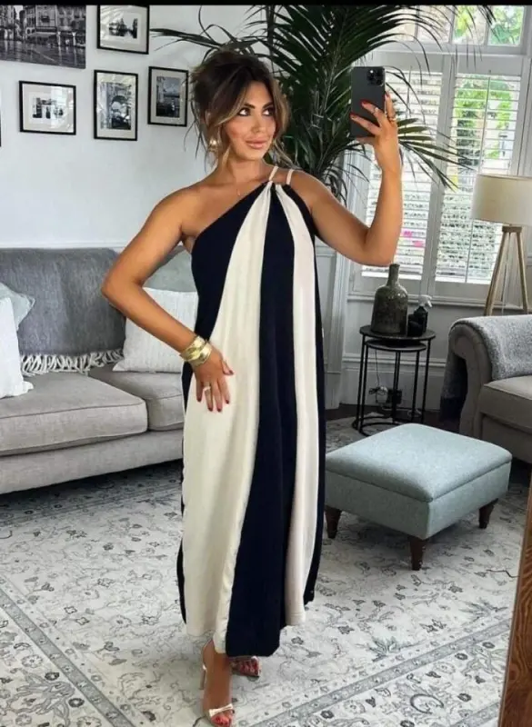 Two-tone dress - BÜYÜKBEDENIZ