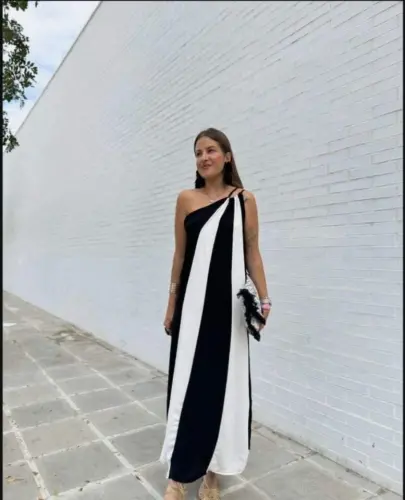 Two-tone dress - BÜYÜKBEDENIZ (1)