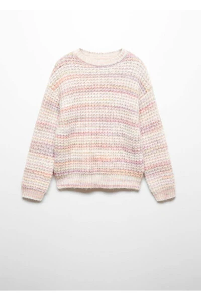 Two-Tone Knit Sweater - MANGO KIDS