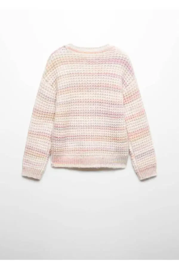 Two-Tone Knit Sweater - 2