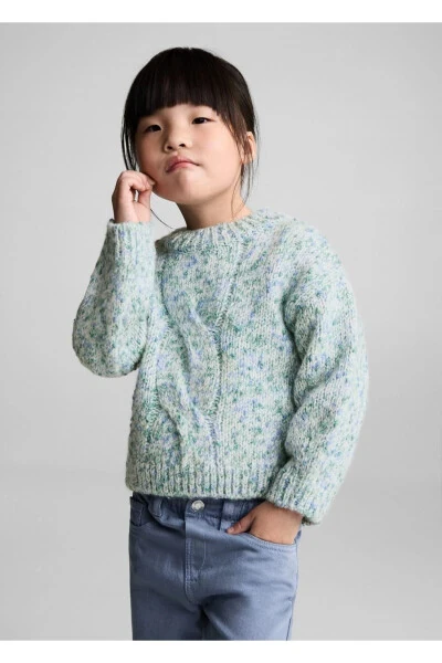 Two-Toned Knitted Sweater - MANGO BABY
