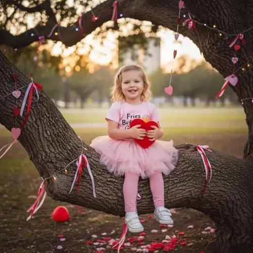 Twopumpkin Valentines Toddler Girl Boy Baby Outfit Valentines Day Shirt Fries Before Guys Short Sleeve T-Shirts Vintage Tops - TWOPUMPKIN (1)