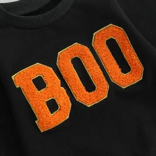 Twopumpkin Toddler Halloween Shrit Baby Girl Outfit Crewneck Sweatshirt Long Sleeve Shirts Holiday Clothes - 3