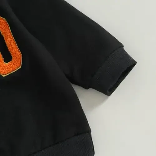 Twopumpkin Toddler Halloween Shrit Baby Girl Outfit Crewneck Sweatshirt Long Sleeve Shirts Holiday Clothes - 4