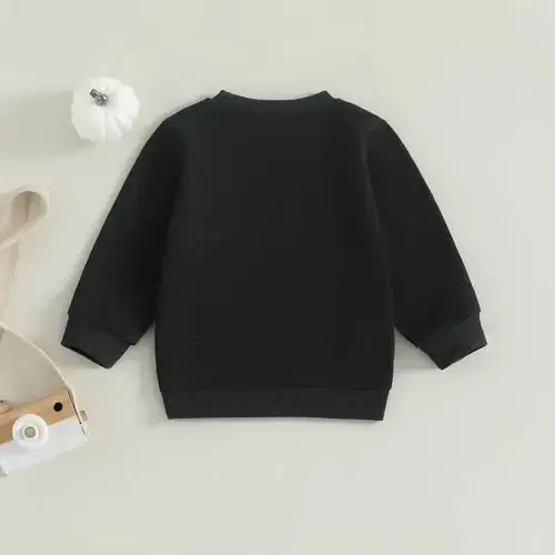 Twopumpkin Toddler Halloween Shrit Baby Girl Outfit Crewneck Sweatshirt Long Sleeve Shirts Holiday Clothes - 7