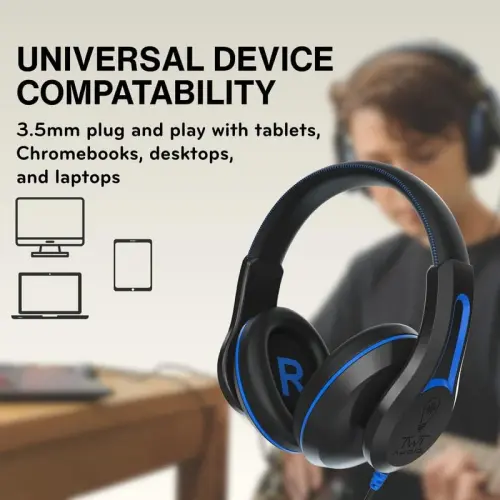 TWT Audio Classroom Headphones Bulk 20 Pack – Duro 200 Over Ear Wired Headphones for school, students, teachers - Durable noise reducing 3.5mm Jack headphones for kids, Testing and Learning - 4