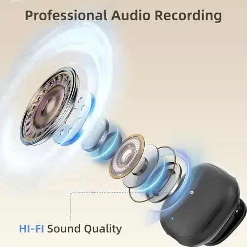 TXTUNE Беспроводной петличный микрофон для iPhone 16 15 Android - Ai шумоподавление Мини телефонный микрофон USB C Магнитный микрофон с зарядным чехлом 35H для записи видео Tiktok YouTube Vlogging - 4