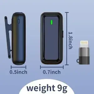 TXTUNE Беспроводной петличный микрофон для iPhone 16 15 Android iPad, шумоподавление, петличный микрофон с зарядным чехлом на 24 часа, 70 футов для видеозаписи, видеоблогов, YouTube, TikTok - 6