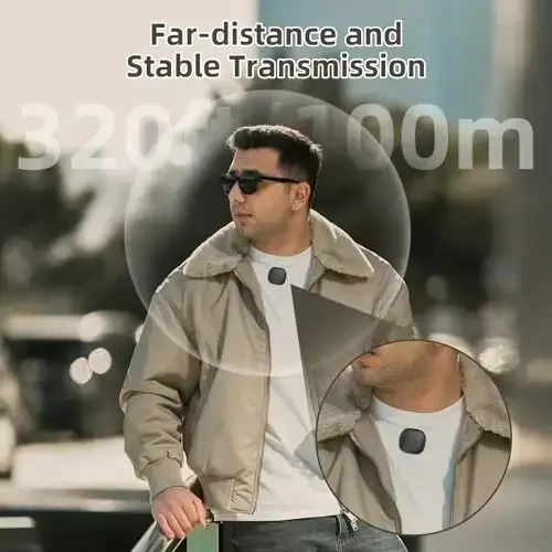 TXTUNE iPhone 16 15 Android uchun simsiz lavalier mikrofon - Ai shovqinni bekor qiluvchi mini telefon mikrofon USB C magnit mik 35H zaryadlash qutisi bilan video yozish Tiktok YouTube Vlogging uchun - 6