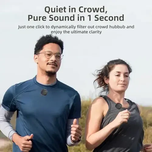 TXTUNE Wireless Lavalier Microphone for iPhone 16 15 Android - Ai Noise Cancelling Mini Phone Microphone USB C Magnetic Mic with 35H Charging Case for Video Recording Tiktok YouTube Vlogging - TXTUNE (1)