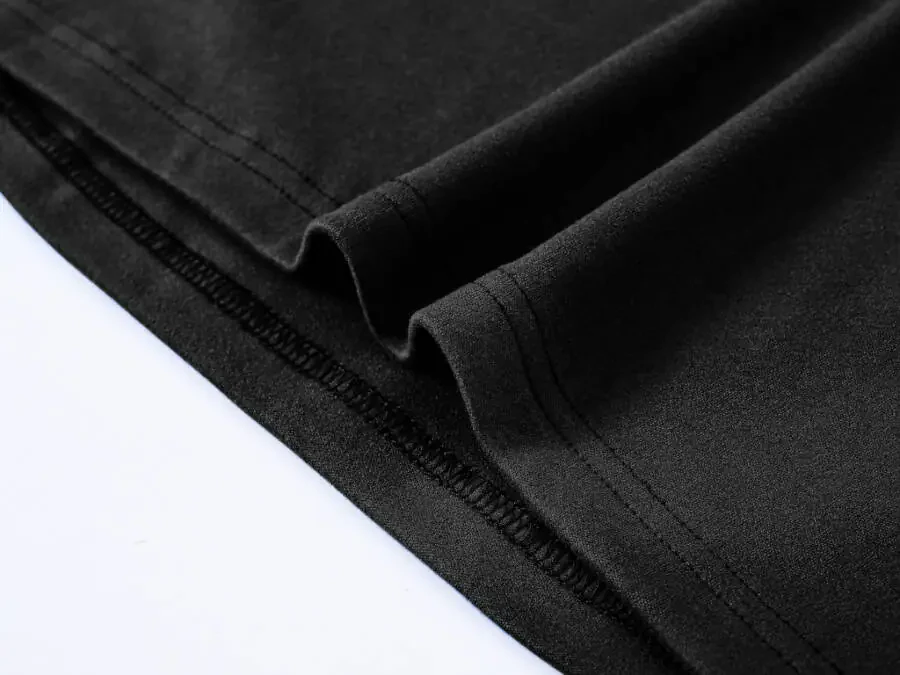 Tyhengta erkaklar uchun водолазка sviterlar uzun qisma pulover sviterlar водолазка трикотаж футболка basic slim fit tee tops qora L - 7