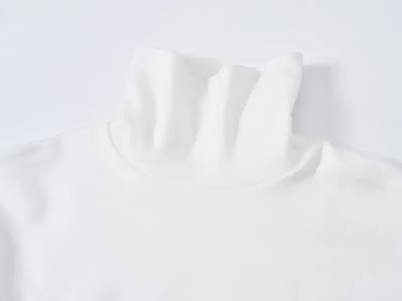 Tyhengta Men's Turtleneck Sweaters Long Sleeve Pullover Sweaters Mock Neck Knitted T-Shirt Basic Slim Fit Tee Tops White M- - 4