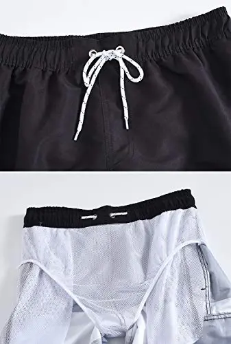 Tyhengta Men's Board Shorts Quick Dry Swim Trunks with Mesh Lining - 4